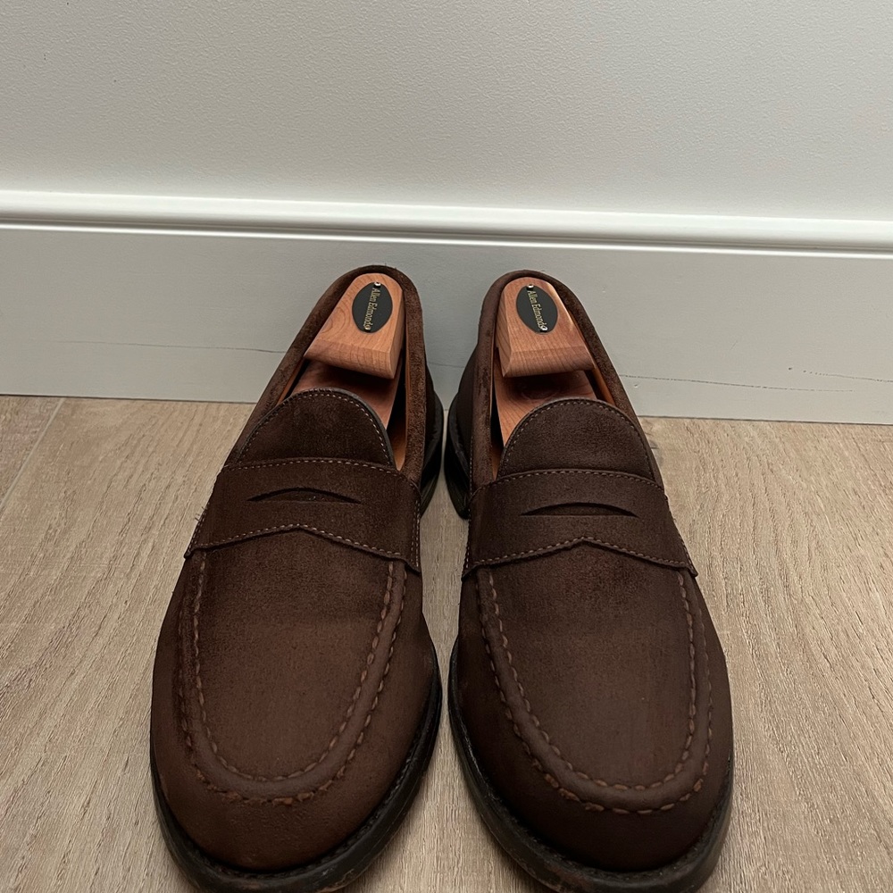 Allen Edmonds COLE loafers chocolate suede 9C